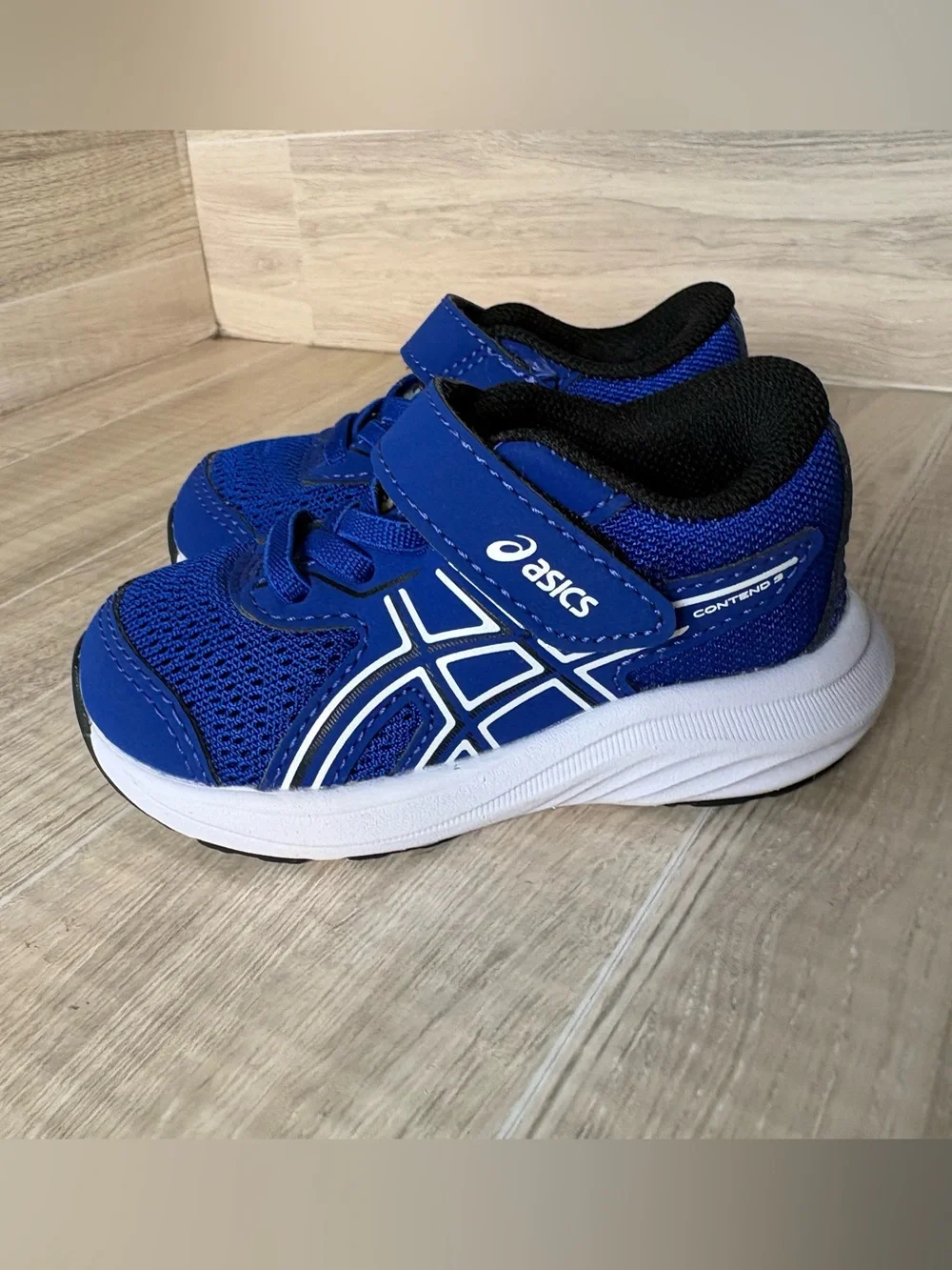 ASICS Kid's Contend 9 Toddler Running Shoes K4 Blue Strap